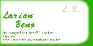 larion beno business card